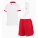 Camiseta Polonia Primera Equipación Replica Eurocopa 2024 para niños mangas cortas (+ Pantalones cortos)